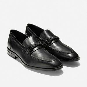 Cole Haan Men's Wagner Grand Black Leather Bit Loafers 11.5M - New in Box